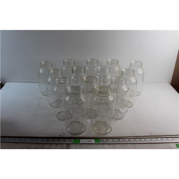 (14) Canning Jars - No Lids