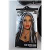 Image 4 : (2) Old Witch Wigs and Scream Face Mask with Pump