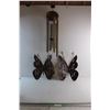 Image 1 : (2) Decorative Metal Butterflies and Wind Chime