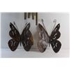 Image 2 : (2) Decorative Metal Butterflies and Wind Chime