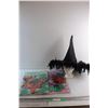 Image 1 : (3) Foam Decorative Stickers and Witch Hat