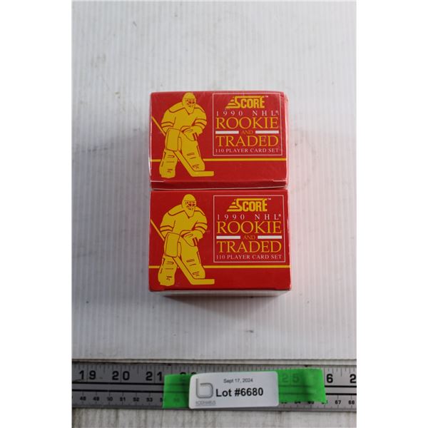 (2) Score 1990 NHL Rookie and Traded 110 Player Card Sets - Sealed