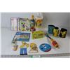 Image 1 : (3) Simpsons Koozies, PlayStation 2 Road Rage Videogame, (5) Simpsons Post Cards, Assorted Simpsons 