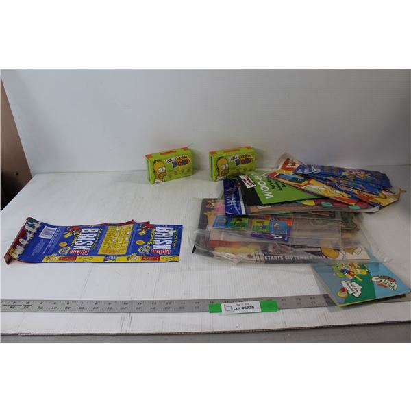 (2) Simpsons Cookie Dohs, Assorted Simpsons Food Wrapper