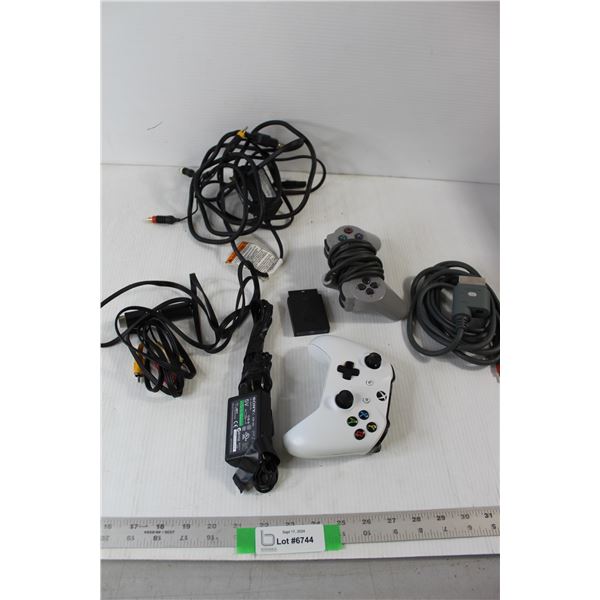 Xbox 1 Controller - Untested, PlayStation 1 Controller - Untested, Sony PlayStation Cable, (3) Vario