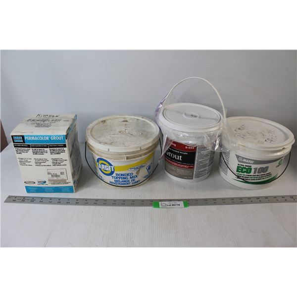 (4) Tubs of Grout