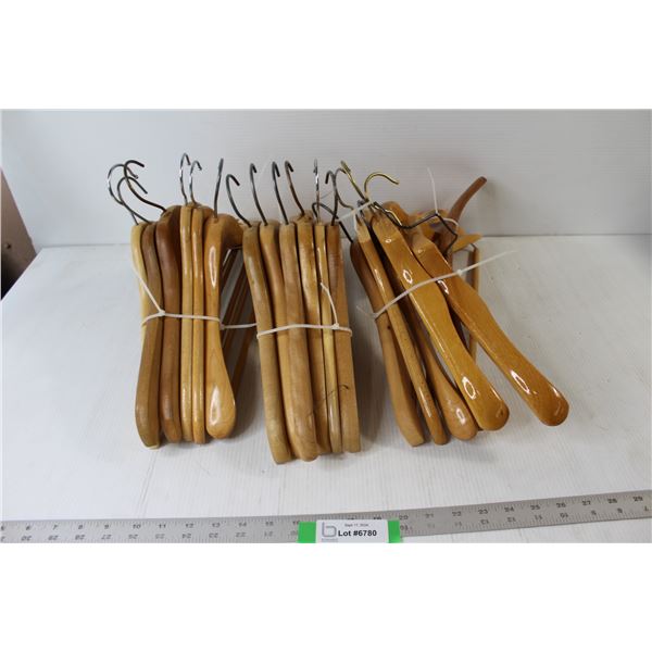 (18) Wooden Hangers