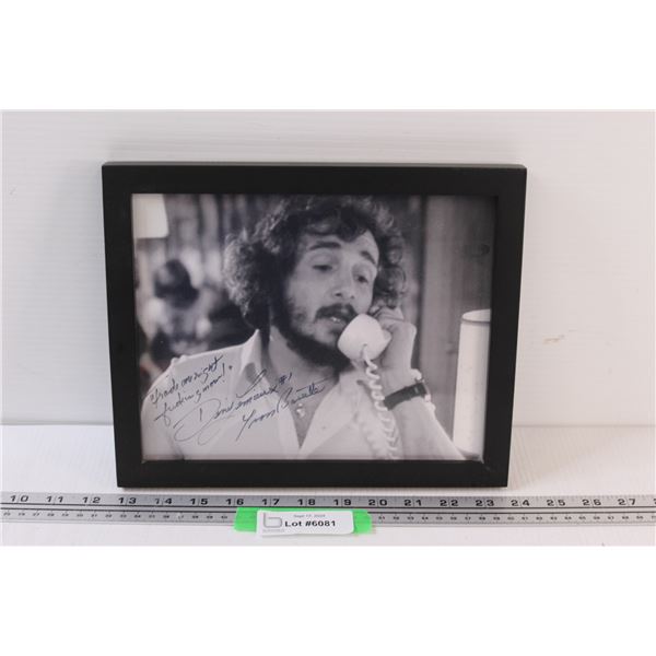 Signed Yvon Barrette as Denis Lemieux, Snapshot Goalie - 11" x 9"