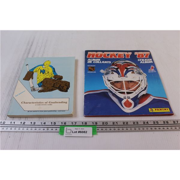 Vintage Goal Tending Books: Sticker Album (1987) & Characteristics of Goaltending