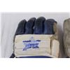 Image 2 : NHL Maple Leafs Hockey Gloves - Some Wear as Pictured
