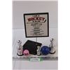 Image 1 : Lot: Hockey Sign, (3) Mini Stanley Cup Decor, (2) Balls