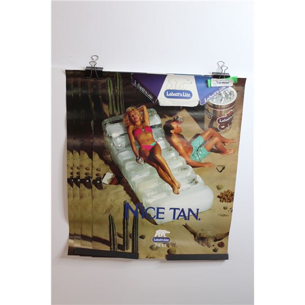 (5) Labatt's Lite Posters (1980's) - 24" x 18"