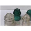 Image 2 : (9) Glass Insulators (4) Green, (5) Clear