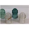 Image 4 : (9) Glass Insulators (4) Green, (5) Clear