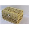 Image 4 : Woven Sewing Box w/Thread Spools - as is