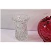 Image 3 : (2) Glass Tealight Candle Holders - 4" Tall