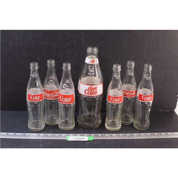 (7) Coca Cola Glass Bottles