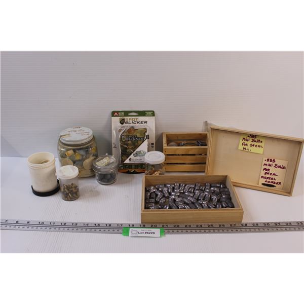 Muzzle Loader Lot: Patches & Balls (60 Caliber & .555 Mini for 54 Caliber & .535) - No Black Powder 