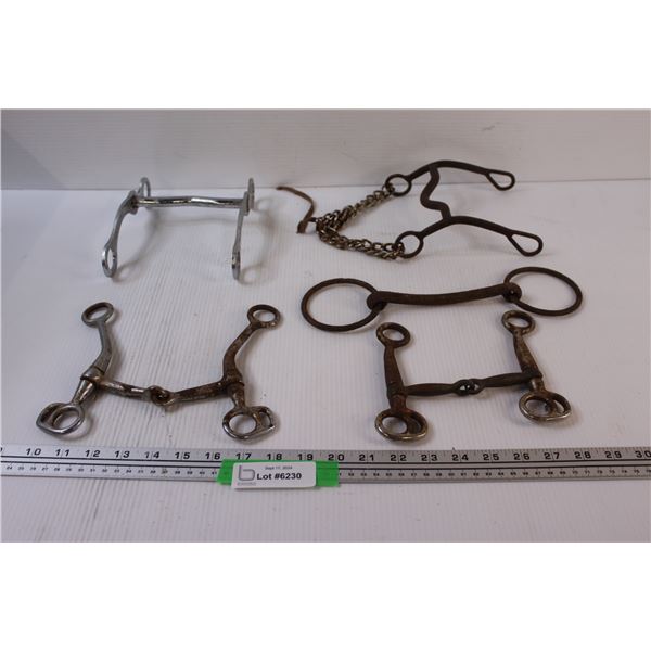 (5) Horse Bits - Snaffle Bit, Primitive Style, Western Style Bit