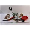 Image 1 : Lot: Riveter Kit, Hedge Trimmers, Safety Goggles, Dog Leash, Misc.