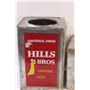 Image 2 : Hills Bro Tin (Missing Lid?) - 14 x 9" x 9" & Metal Storage Container - 9" x 9" x 10"