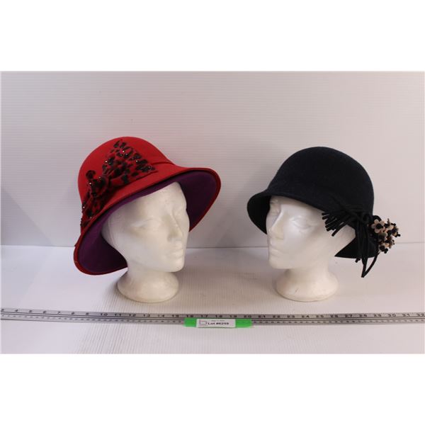 (2) Ladies Felt Hats