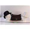 Image 1 : (2) Hats: Fedora & Men's Short Top Hat, & Purse w/ Kodak Film