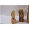 Image 2 : (4) Carved Wood Figurines - Assorted