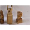 Image 3 : (4) Carved Wood Figurines - Assorted