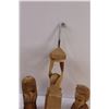 Image 4 : (4) Carved Wood Figurines - Assorted