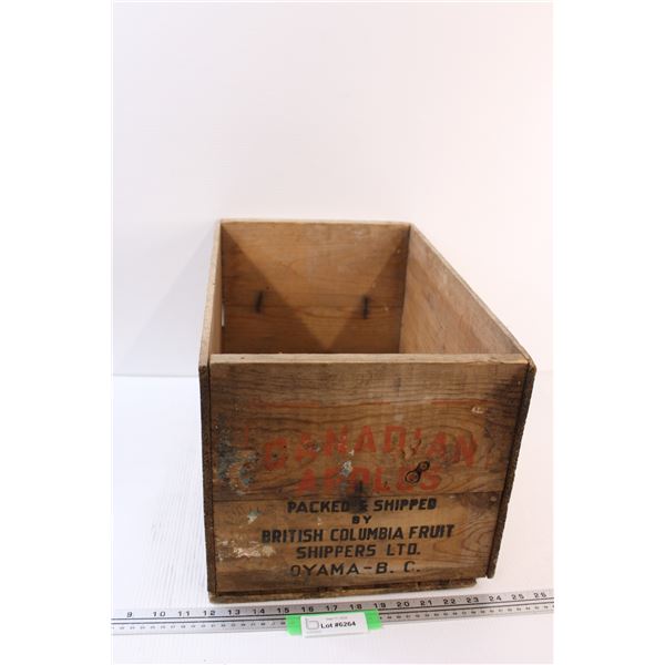 Wooden Apple Crate - 19.5" x 12" x 11"