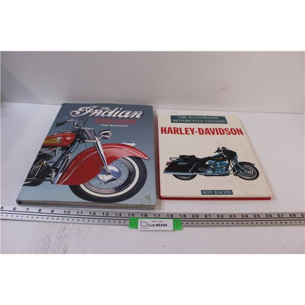 (2) Harley Davidson & Indian Motorcycle Hardcover Books