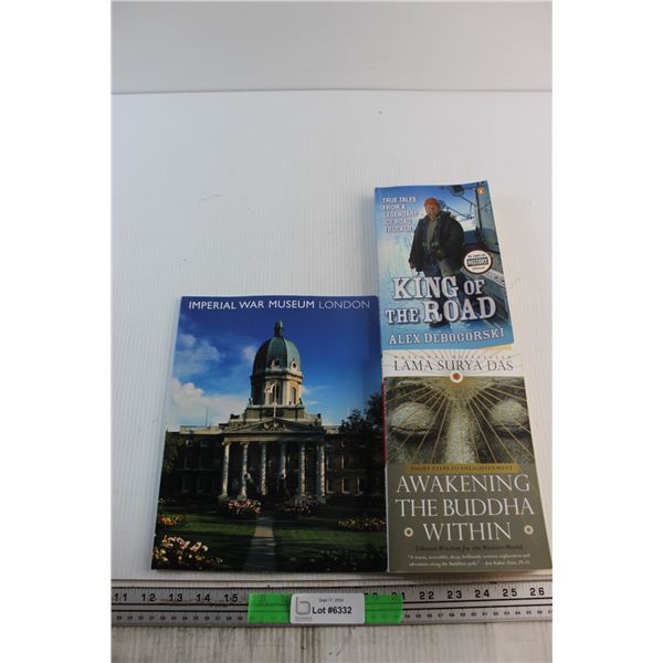 (3) Assorted Books - Imperial War Museum, King of the Road and Awakening the Buddha Within