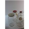 Image 3 : Wine Jug and (4) Assorted Glass Jars
