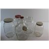 Image 4 : Wine Jug and (4) Assorted Glass Jars