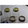 Image 6 : Parowax, Assorted Mason & Snap Lids and (9) Assorted Glass Jars