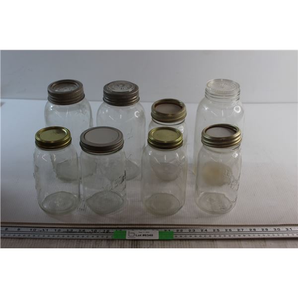 (8) Assorted Glass Jars