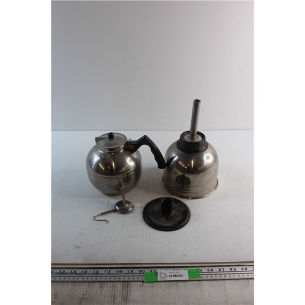 Metal Kettle and Coffee Percolator