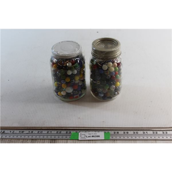 (2) Jars of Marbles