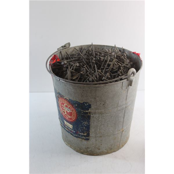 *Galvanized Bucket 12'' and Assorted Nails