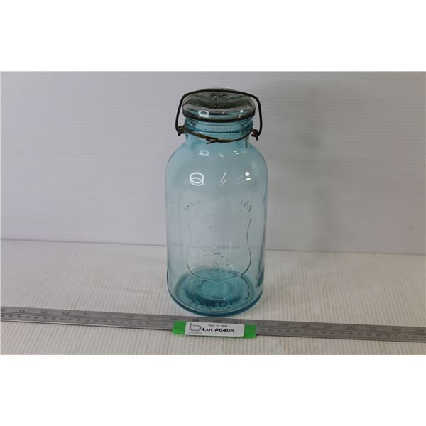 Blue Perfect Seal Canning Jar