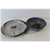 Image 4 : Vintage Enameled Dishes - Plates - Small Pot - Metal Spoon
