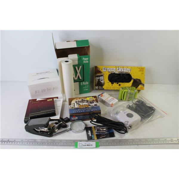 Grease Monkey Disposable Gloves - Apex Cam Parts - (1) Fax Paper Roll - (1) Dysan Diskettes - WWII C