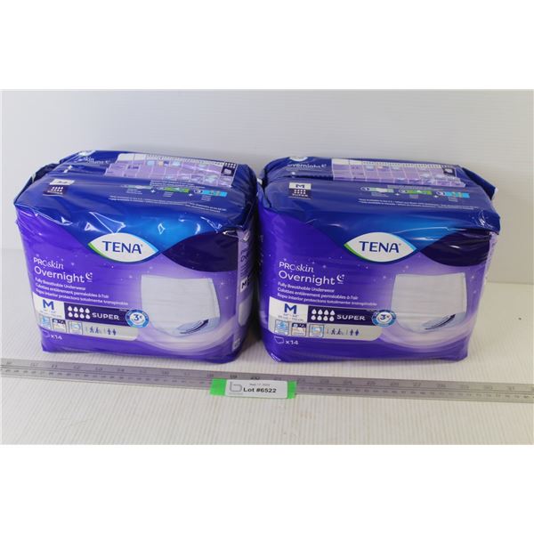 (2)Tena Overnight Underwear (size med)