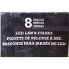 Image 2 : (8) Piece Candy Cane LED Lawn Stakes (box opened - looks unused)