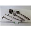 Image 1 : (2) Crescent Wrenches (12" - 15") - Metric & Standard Caliper - Hammer & Measuring Tape Holder - Soc
