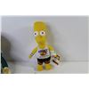 Image 2 : (6) Packs of Simpsons Trading Game Cards (NIB) Loose Cards - Bart & Mr. Burns Stuffed Dolls