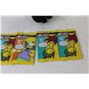 Image 4 : (6) Packs of Simpsons Trading Game Cards (NIB) Loose Cards - Bart & Mr. Burns Stuffed Dolls