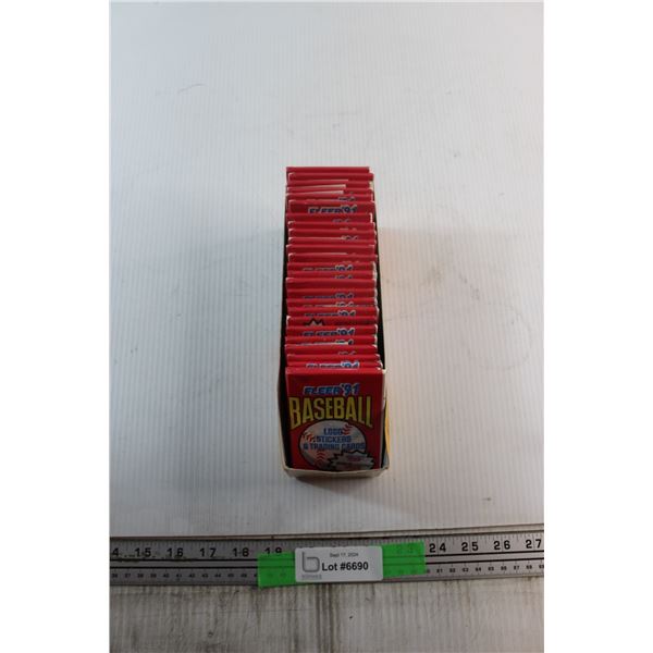 (28) Fleer' 91 Baseball Logo Stickers & Trading Card Sets - Sealed