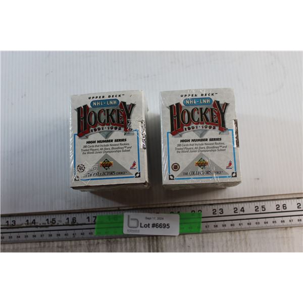 2X BID PRICE: (2) NHL Upper Deck 1991-92 High Number Series Hockey Card Sets - Sealed